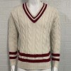 Custom Men's European American V-Neck Sweater | Striped Colorblock Knitted Sweater | Autumn Winter Sweater
