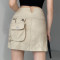 Custom Women's Pocket Tooling Denim Short Skirt | New Double Japanese Button Design Skirt | Hot Girl High Waist Pack Hip Skirt