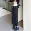 Jupe d'outillage rétro pour femme personnalisée | Nouvelle jupe tube droite de conception mince taille haute | Jupe mi-longue douce et épicée