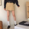 Custom Women's Retro High Waist Slim Twill Skirt | Cotton A-Line Skirt | American-Style Overalls Shorts Skirt