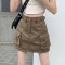 Custom Women's High Street HiP Hop Skirt | Solid Color Trendy Short Skirt | Multi-Pocket Cargo Skirt