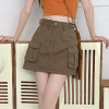 Falda HiP Hop de High Street para mujer personalizada | Falda corta de moda de color sólido | Falda cargo con múltiples bolsillos
