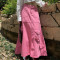 Custom Women's Tooling Denim Skirt | Autumn Heavy Industry Design Skirt | Multiple Pocket Umbrella Skirt