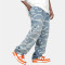 Custom Men's Hip-Hop Pant |  Spring Autumn Loose Straight Jeans|Thin Section High Street Thorns Print Long Pants