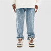 Jeans droits amples Hip-Hop américain pour hommes personnalisés | Nouveau pantalon High Street de marque tendance | Pantalon décontracté à éclaboussures d'encre