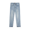 Benutzerdefinierte Frühling Herbst neue Jeans für Herren | Lockere, gerade Hose im Raw-Edge-Design | American Casual Trend All-Match-Hose
