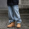 Custom Men's Wide Leg Straight Loose Jeans |  Street Tooling Mopping Trousers | Tide Brand Denim Pants