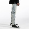 Pantalon noir Mendiant de marque Hip-Hop Tide personnalisé pour hommes | Pantalon de personnalité Slim Small Feet | Jeans troué Wild American High Street