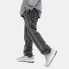 Jeans viejos lavados rectos de pierna ancha para hombre personalizados | Pantalón casual americano retro de la marca Tide | Pantalones sueltos negros de hip-hop