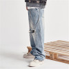 Pantalones de calle nuevos de primavera y otoño para hombre personalizados | Pantalones Hip-Hop de pernera ancha | Jeans viejos con agujeros sueltos de tendencia