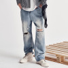 Pantalones de calle nuevos de primavera y otoño para hombre personalizados | Pantalones Hip-Hop de pernera ancha | Jeans viejos con agujeros sueltos de tendencia