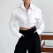 Custom Women's European And American Fashion Shirts| Custom Short Retro Shirts| Wholesale Autumn New White Shirts