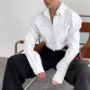 قمصان الموضة النسائية الأوروبية والأمريكية المخصصة | قمصان ريترو قصيرة مخصصة | الجملة قمصان الخريف البيضاء الجديدة