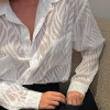 Camisas de Gasa Francesa de Mujer Personalizadas| Camisas de diseño de sección delgada de perspectiva personalizada| Venta al por mayor Camisas de textura