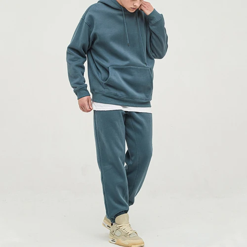 Custom Men's Fashion Sweatsuit| Blank and Custom Logo Acceptable| Drawstring Pure Color Sweatsuit| Casual Sweatsuit For Men