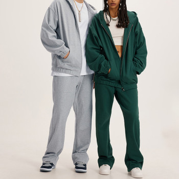 Custom Men's Fashion Set| Autumn/Winter 2022 400G Heavy American Hoodie| Men Loose Casual Tracksuit| Zipper Cardigan Jacket Men