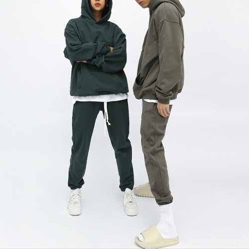 Benutzerdefinierte Herrenmode Sweatsuit| Autumn&Winter New Weighty 420g Fur Circle Multi-Color Solid Color Loose Pants| Lässiger Hoodie-Anzug für Männer