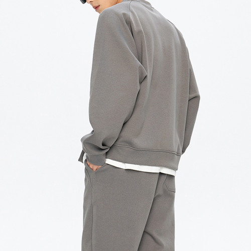 Custom Men's Fashion Set| Autumn&Winter 2022 New American Sweatsuit| Men Loose Casual Sweasuit Without Hood| Side Triangle Seam Design Sweatsuit