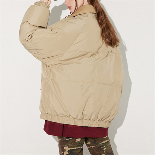 Manteau de mode pour femme personnalisé | Veste coupe-vent à col montant| Cardigan zippé avec col en laine | Manteau tendance d'hiver 2022 pour femmes