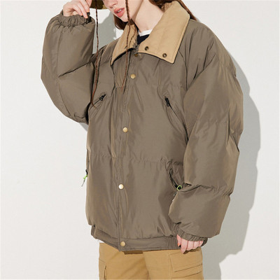 Custom Women's Fashion Coat| Windbreaker Stand Collar Jacket| Zipper Cardigan With Woolen Collar| 2022 Winter Trendy Coat For Women