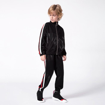 Custom Kids Casual Sport Two Pieces Set | Solid Color Zipper Set | Street Dance Hip Hop Two Pieces Set