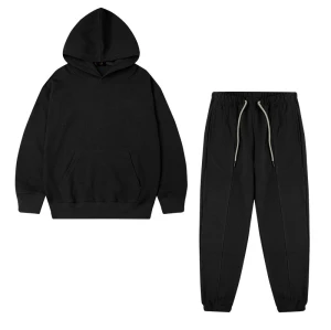 Conjunto de sudadera con capucha informal deportiva personalizada para niños | Conjunto de colores sólidos de moda | Conjunto de dos piezas con capucha High Street