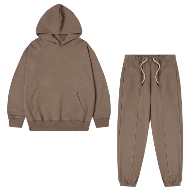 Custom Kid Streetwear Sport Casual Hoode Set | Trendiges einfarbiges Set | Zweiteiliges High Street Hoodie-Set
