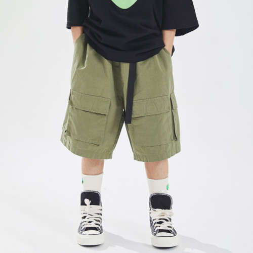 Pantalones cortos de hip-pop personalizados para niños | Pantalones cortos personalizados con bolsillos grandes | Venta al por mayor Pantalones cortos casuales