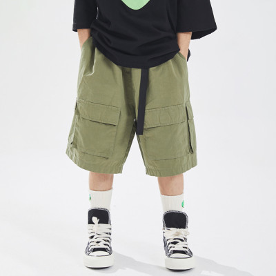 Pantalones cortos de hip-pop personalizados para niños | Pantalones cortos personalizados con bolsillos grandes | Venta al por mayor Pantalones cortos casuales