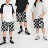 Shorts holgados para niños personalizados| Pantalones cortos personalizados de cuadrícula en blanco y negro | Pantalones cortos de moda al por mayor