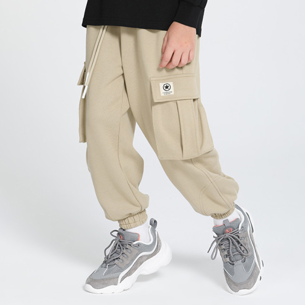 Pantalones jogger personalizados para niños | Pantalones cargo con abertura en la pierna y cintura elástica | Pantalones cargo con bolsillos laterales grandes personalizados