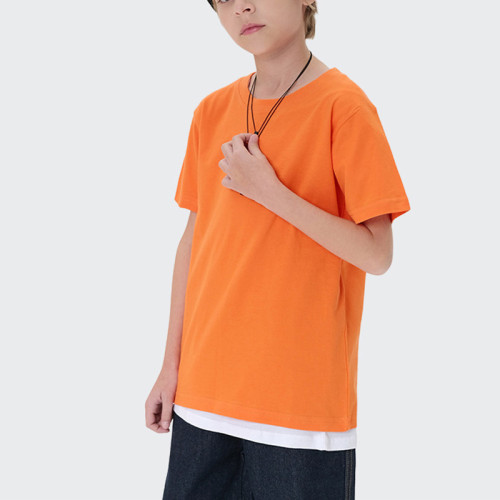 Lässige T-Shirts für Kinder | Maßgeschneiderte T-Shirts mit lockerer Passform | T-Shirts aus 100 % Baumwolle mit kurzen Ärmeln | Reine Farb-T-Shirts für Kinder