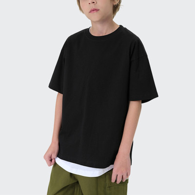 Camisetas Casual Niños Personalizadas| Camisetas personalizadas de peso pesado|Camisetas de manga corta 100% algodón| Camisetas de color puro para niños
