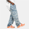 Custom Men's Hip-hop Loose Jean Pants| Custom Print Long Jean Pants| Wholesale Straight Jean Pants