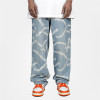 Pantalons en jean amples hip-hop personnalisés pour hommes| Pantalon Jean long imprimé personnalisé| Vente en gros Pantalon Jean Droit