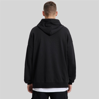 Custom Men's Autumn zipper Hooded Sweater | Heavy Art Letter Embroidery Long-Sleeved Jacket | Casual Loose All-Match Cardigan