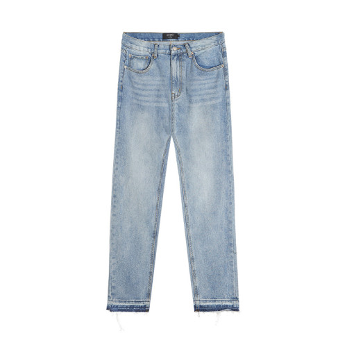 Custom Men's Raw Edge Jean Pants| Custom Spring And Autumn Jean Pants| Wholesale American Casual Jean Pants
