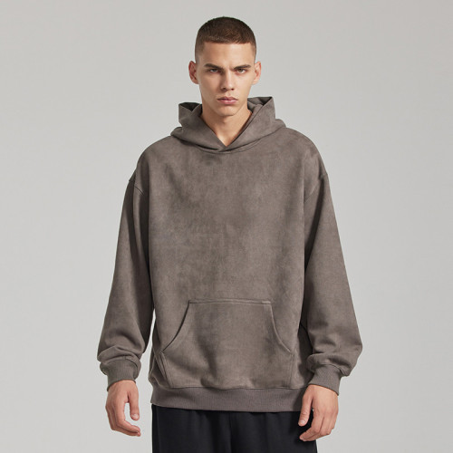 Custom Men's Printed Unisex Hooded | Autumn Winter Fleece Sweater | Casual Long-Sleeved Tops Couples Wear All-Match Suede Hoodies
