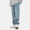 Maßgeschneiderte Herren-Jeanshose mit weitem Bein| Benutzerdefinierte gerade lockere Jeanshose| Großhandel Denim-Jeanshosen