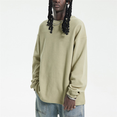 Custom Leisure Men's Sweatshirts| Crew Neck Drop Shoulder Sweatshirts Manufacturer| 100% Cotton High Street Sweatshirts For Men