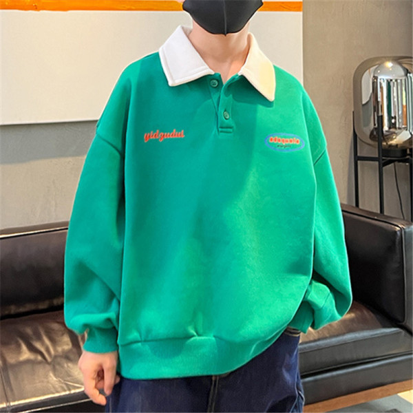 Custom Kids Spring Autumn Hoodie | Children's Long-Sleeved Polo Shirt Sweater | Fried Street Hip Hop Top
