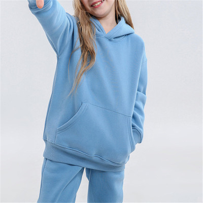 Custom Kids European American Hoodie | Tide Brand Solid Color Children's Sweater | Plus Velvet Thick Top