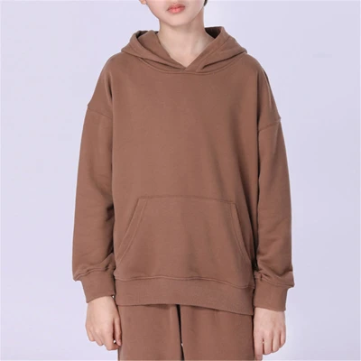 Custom Kids Autumn European American Hoodie | Solid Color Terry Children's Sweater | Unisex Casual Loose Tops