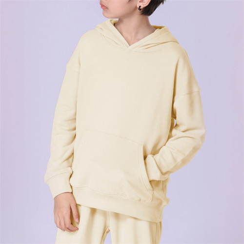 Custom Kids Autumn European American Hoodie | Solid Color Terry Children's Sweater | Unisex Casual Loose Tops
