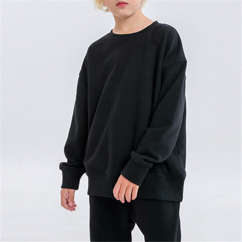 Custom Kids' Round Neck Sweatshirts| Custom Loose Sweatshirts| Wholesale Terry Cotton Sweatshirts