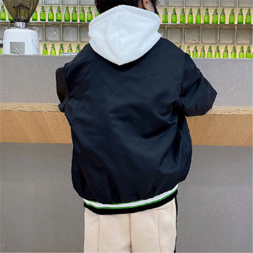 Custom Kids Winter Coat| Windbreaker Coat With Fleece Hood| Custom Rib Zippered Coat| 2022 Trendy Cool Coat For Kids