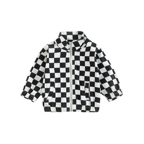 Custom Kids Tartan Coat| Custom Tartan Pattern Coat | Cardigan Stand Collar Coat| 2022 Trendy Casual Coat For Kids