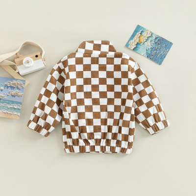 Custom Kids Tartan Coat| Custom Tartan Pattern Coat | Cardigan Stand Collar Coat| 2022 Trendy Casual Coat For Kids