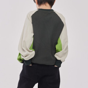 Custom Kids' Three-Color Splicing Sweater | Children's Clothing Avocado Spring Autumn Pullover | Plus Velvet Styles Pullover