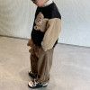 Custom Kids Cute Bear Casual Pullover Sweater| Streetwear Sport Loose Top | High Street Loose Pullover